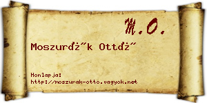Moszurák Ottó névjegykártya